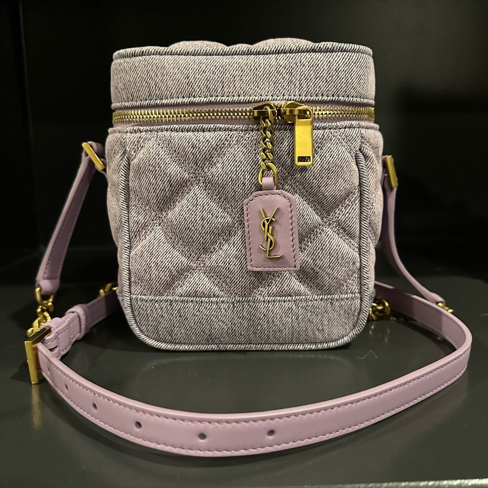 Saint Laurent Denim Vanity Crossbody Bag